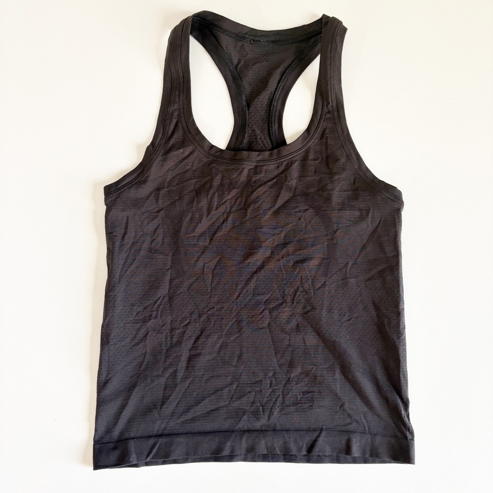 lululemon Womens Swiftly Tech Racerback Athletic Activewear Tank Black Size 2